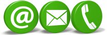 Website Contact Green Icons צור קשר - יוסי לוי